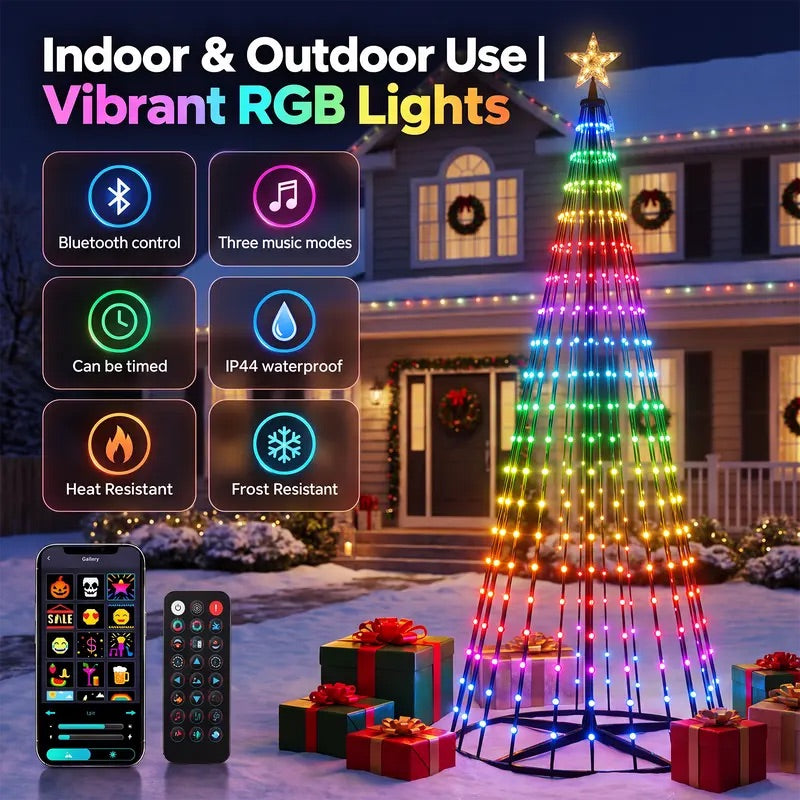 Smart Treeless Christmas Tree Lights View 3