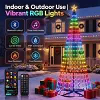 Smart Treeless Christmas Tree Lights View 3