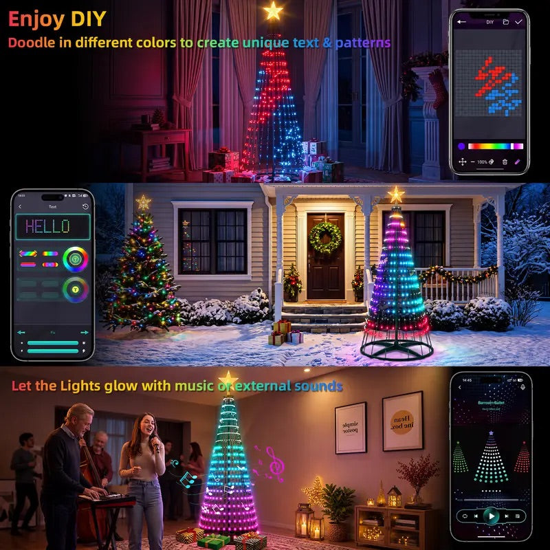 Smart Treeless Christmas Tree Lights View 4