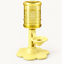 Yellow gravity cat water dispenser with 640ml bottle View 9