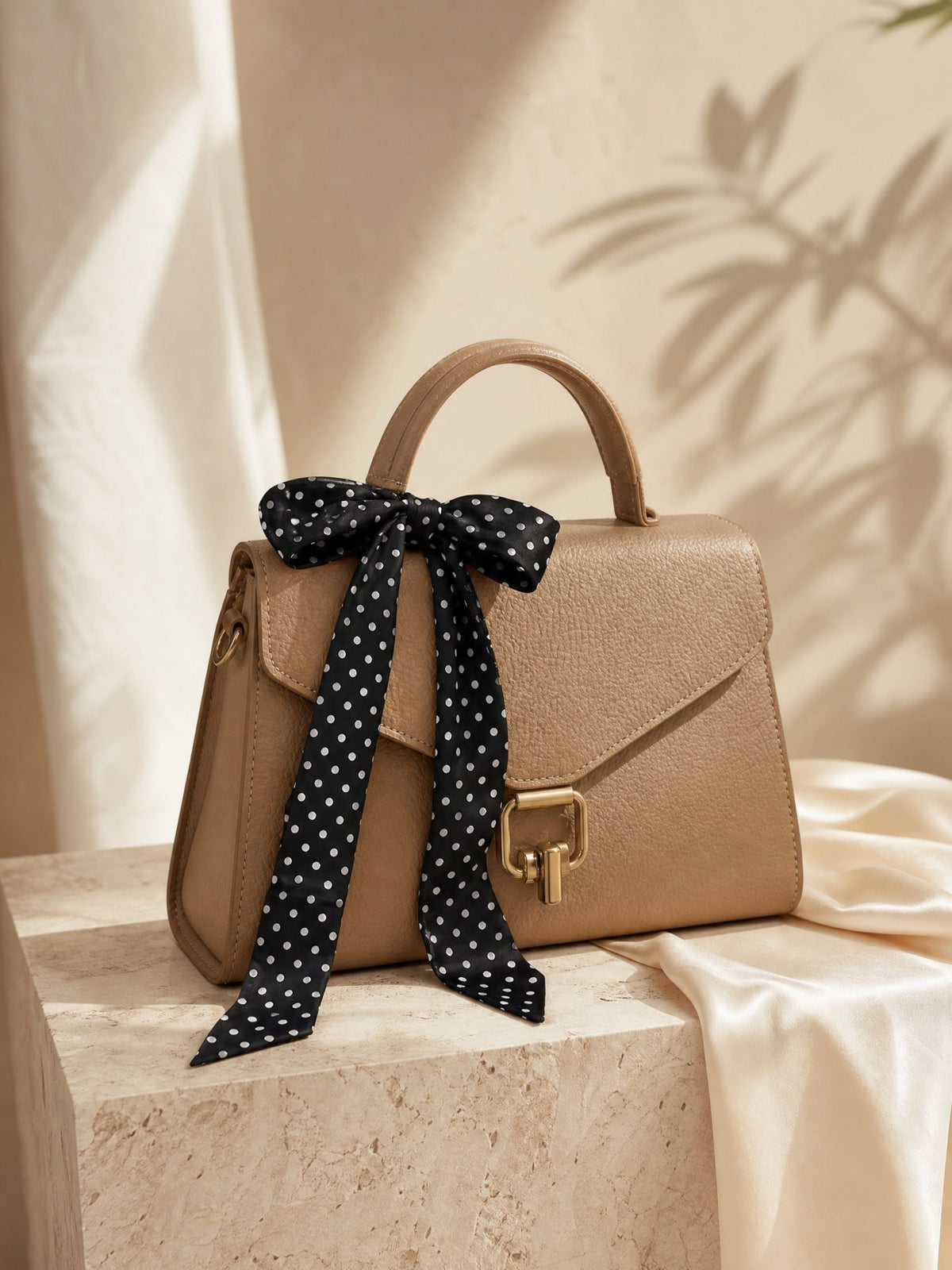 Ruban Bag Twilly, styled on travertine