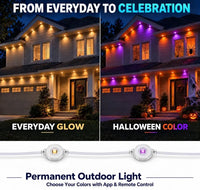 Smart RGBIC Permanent Outdoor Eave & Roofline Lights View 12