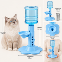Blue dispenser size guide, 34cm tall, 22cm base View 19