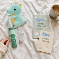 Snot Busting Package - aspirator, dino plushie and 2 books