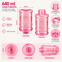 Pink 640ml bottle specifications View 30
