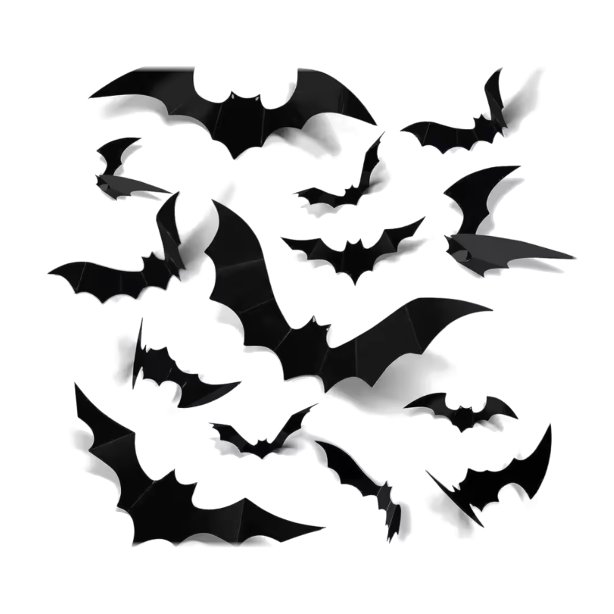 3D Spooky Flying Bats Wall Decals (16-Pack) (FREE) View 1