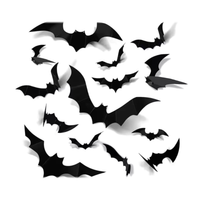 3D Spooky Flying Bats Wall Decals (16-Pack) (FREE) View 1