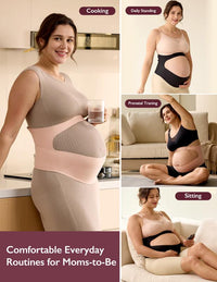 Wearing the band while cooking, standing, sitting and during prenatal exercise