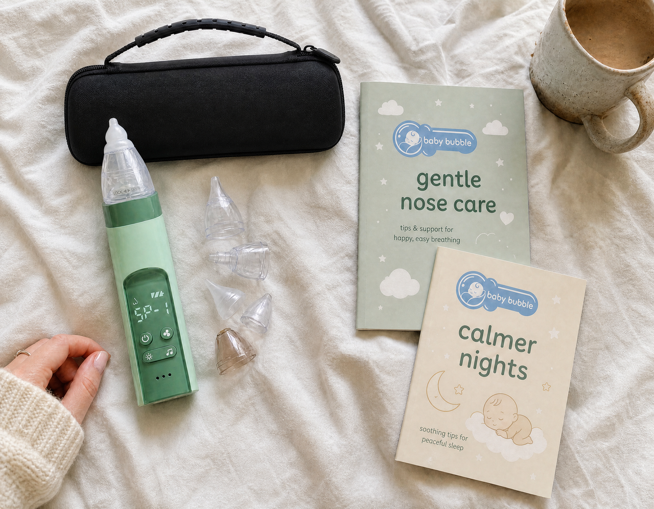 Snot Busting Package - aspirator, travel case and 2 books