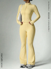 Two-Piece Gym Set Light Yellow View 23