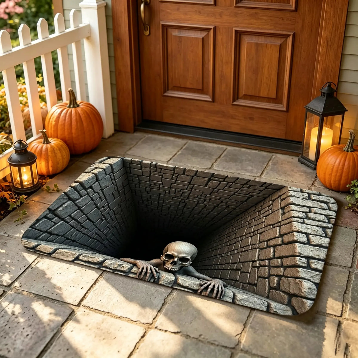 Baby Bubble™ 3D Halloween Optical Illusion Door Mat View 1