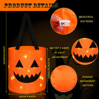 Baby Bubble™ GlowBucket LED Light-Up Halloween Candy Bag View 3