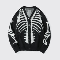 Vintage Skeleton Ribcage Knit Cardigan View 2