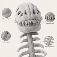3D Dinosaur Skeleton Wearable Plush Cape & Hood Costume View 17