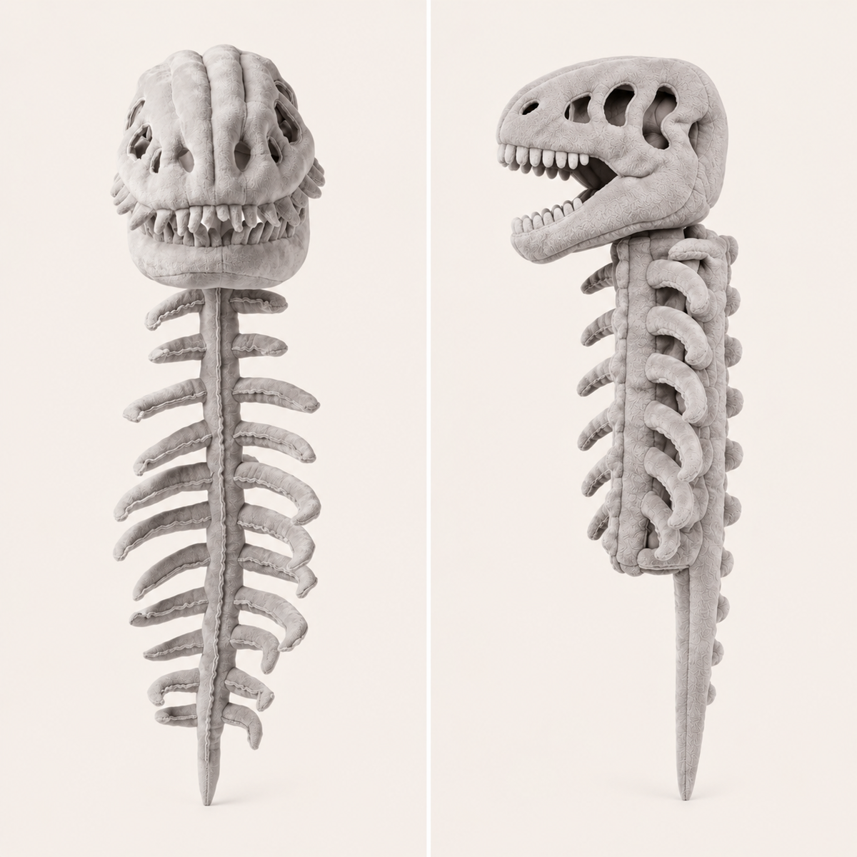 3D Dinosaur Skeleton Wearable Plush Cape & Hood Costume View 18