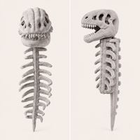 3D Dinosaur Skeleton Wearable Plush Cape & Hood Costume View 28