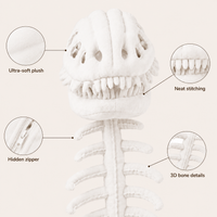 3D Dinosaur Skeleton Wearable Plush Cape & Hood Costume View 2