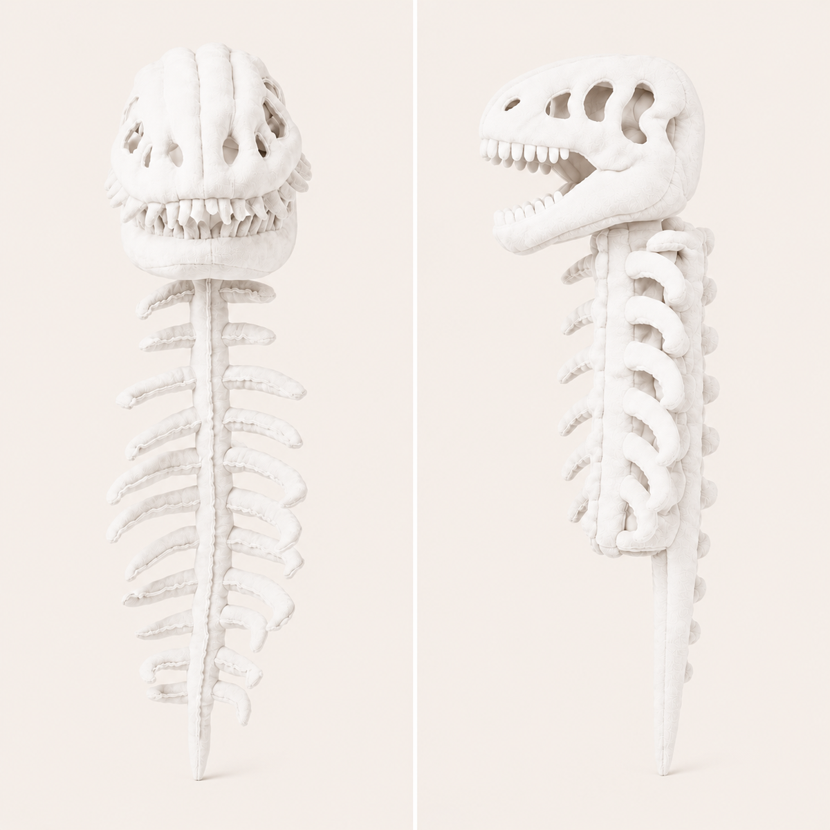 3D Dinosaur Skeleton Wearable Plush Cape & Hood Costume View 3