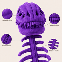 3D Dinosaur Skeleton Wearable Plush Cape & Hood Costume View 47