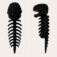 3D Dinosaur Skeleton Wearable Plush Cape & Hood Costume View 38