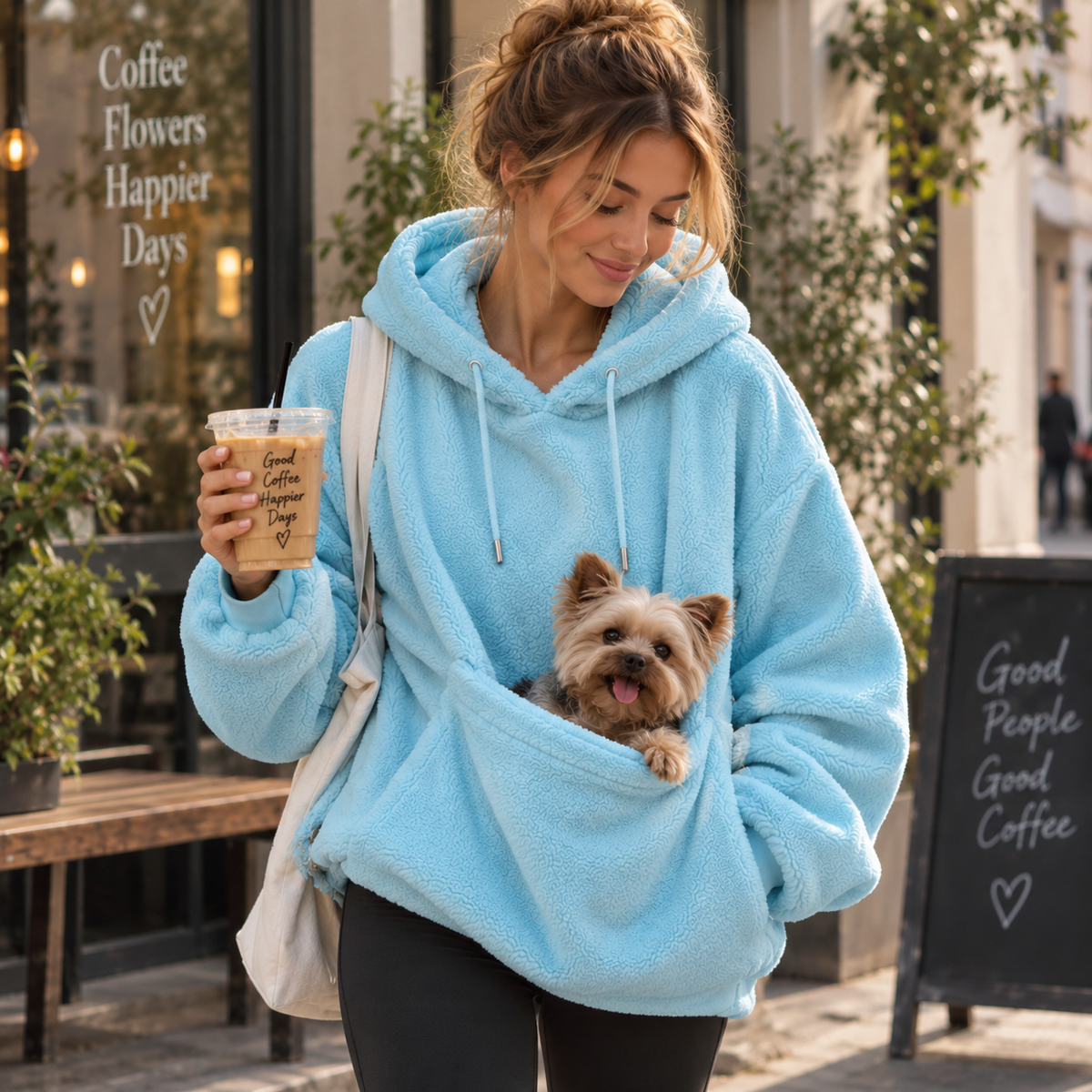 Oversized Cozy Plush Pet Carrier Pouch Pullover Hoodie View 96