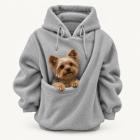 Oversized Cozy Plush Pet Carrier Pouch Pullover Hoodie View 61