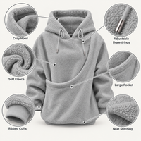 Oversized Cozy Plush Pet Carrier Pouch Pullover Hoodie View 62