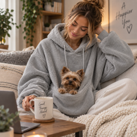 Oversized Cozy Plush Pet Carrier Pouch Pullover Hoodie View 71