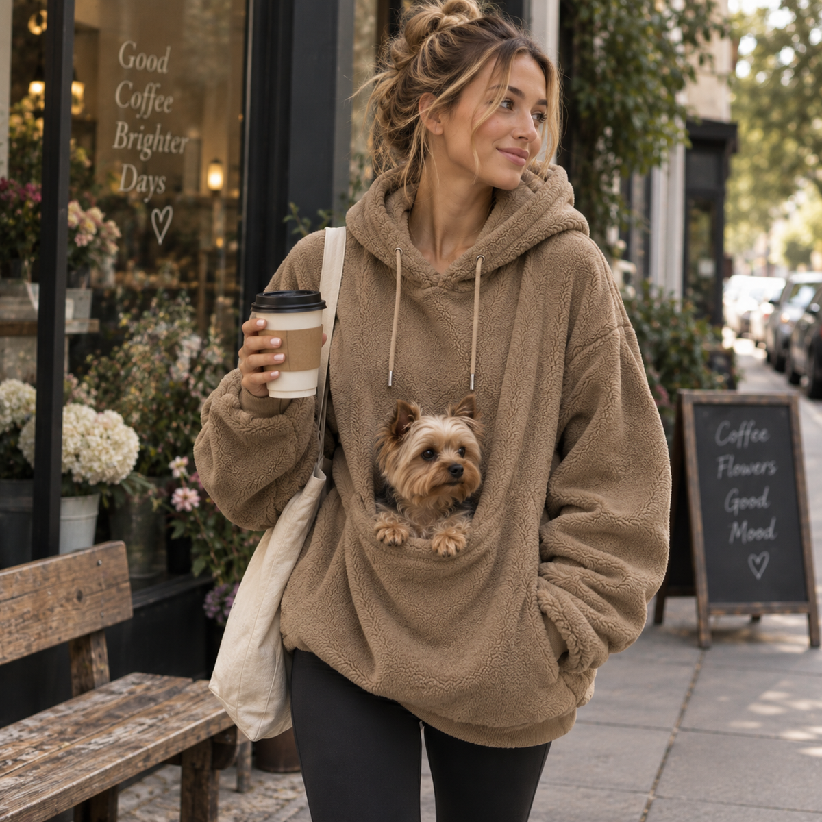 Oversized Cozy Plush Pet Carrier Pouch Pullover Hoodie View 125