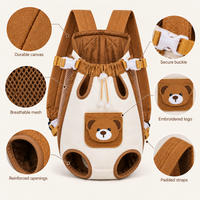 Bear Design Cat Pack brown carrier components and features View 2