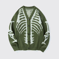 Vintage Skeleton Ribcage Knit Cardigan View 4