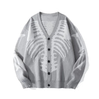 Vintage Skeleton Ribcage Knit Cardigan View 1