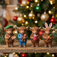 Baby Bubble 24-Day Christmas Highland Cow Advent Calendar - Card 2: Collectible Figurines Macro Details View 2