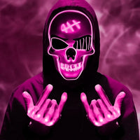 Phantom LED Skull Mask & Skeleton Gloves Set View 9