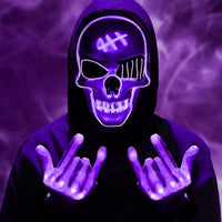 Phantom LED Skull Mask & Skeleton Gloves Set View 10