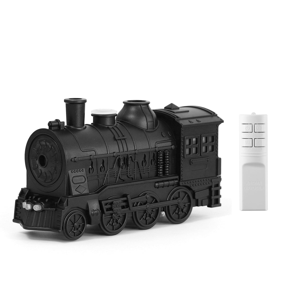 Vintage Locomotive Flame Light Ultrasonic Diffuser - Black View 2