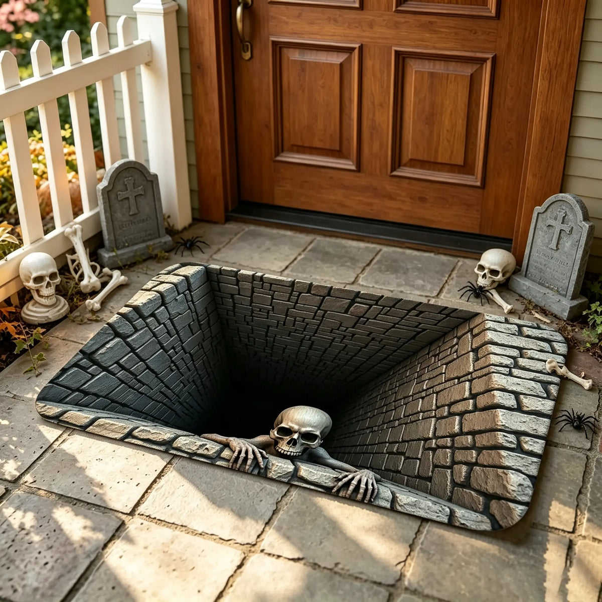 Baby Bubble™ 3D Halloween Optical Illusion Door Mat View 2