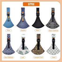The eight styles: Blue, Square, Black, Black Sailboat, Blue Sailboat, Leaf, Leopard Print and Heart