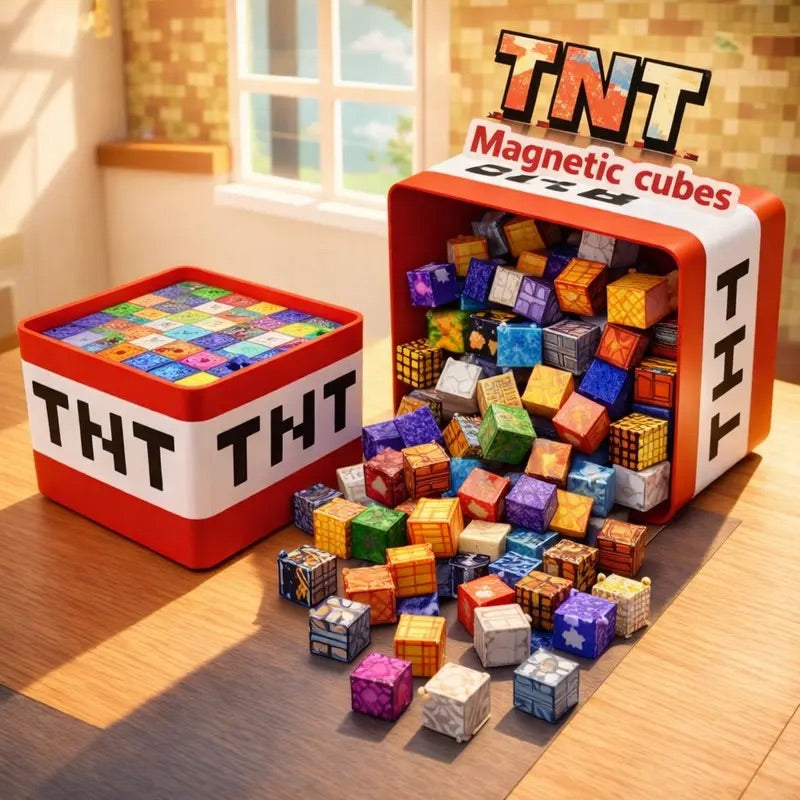 Magnetic Stackable Construction Cubes