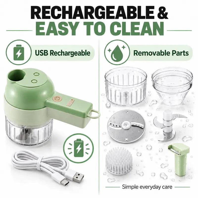 4-in-1 Multifunctional Handheld Electric Food Processor View 1