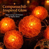 Baby Bubble™ Festive Marigold LED Garland String Lights (3-Meter / 20-Flower Edition) View 3