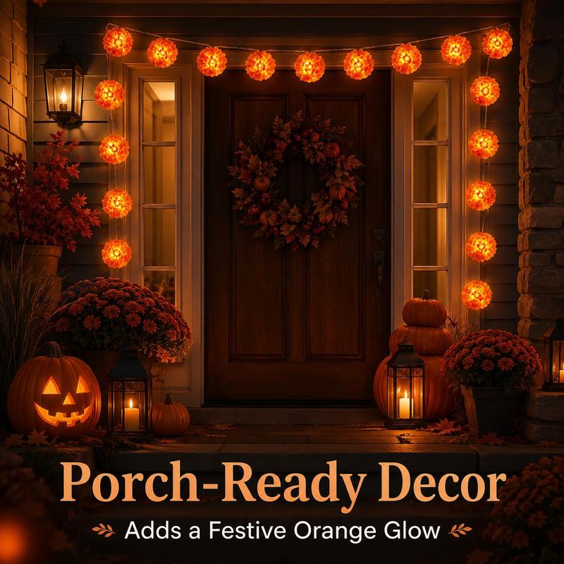 Baby Bubble™ Festive Marigold LED Garland String Lights (3-Meter / 20-Flower Edition) View 1