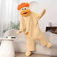 Baby Bubble Big-Mouth Monster Plush Fleece Onesie Pajamas Yellow View 5