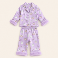 Baby Bubble™ Ultra-Soft Satin Toddler Halloween Pajama Set in Ghost & Pumpkin Lilac View 7