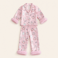 Baby Bubble™ Ultra-Soft Satin Toddler Halloween Pajama Set in Ghost & Pumpkin Pink View 5