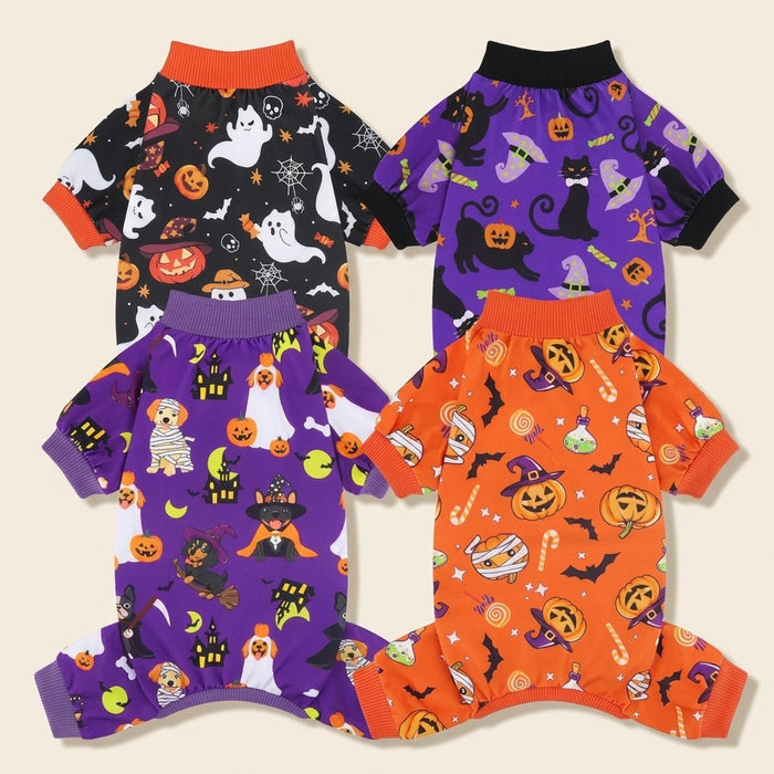 4-Pack Halloween Ghost Print Dog Pajamas