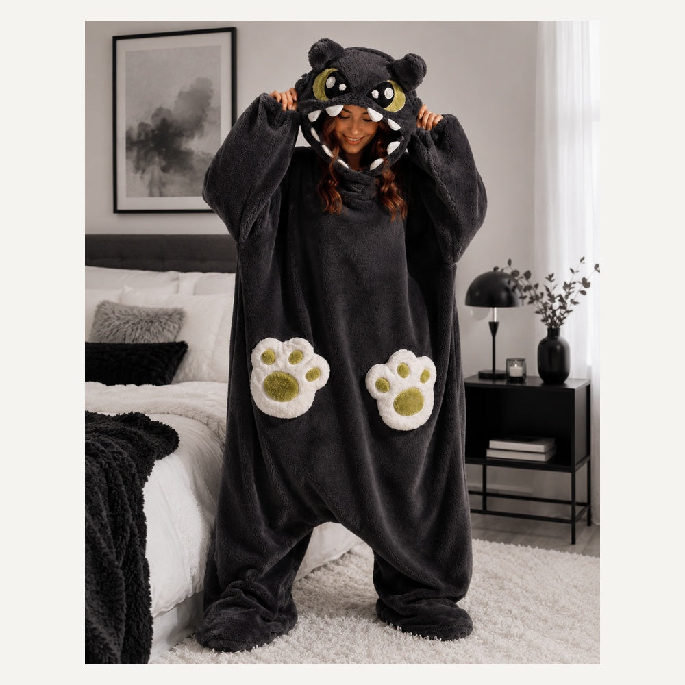 3D Toothless Dragon Wearable Plush Robe & Pajamas View 1