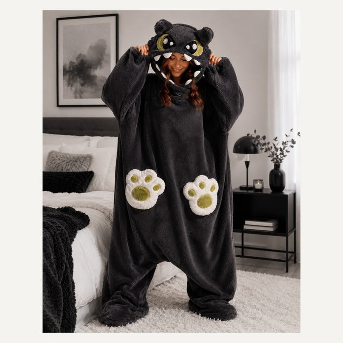 3D Toothless Dragon Wearable Plush Robe & Pajamas