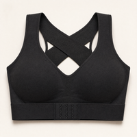 Baby Bubble Wireless Posture Corrector Lifting Bra in Matte Black View 2
