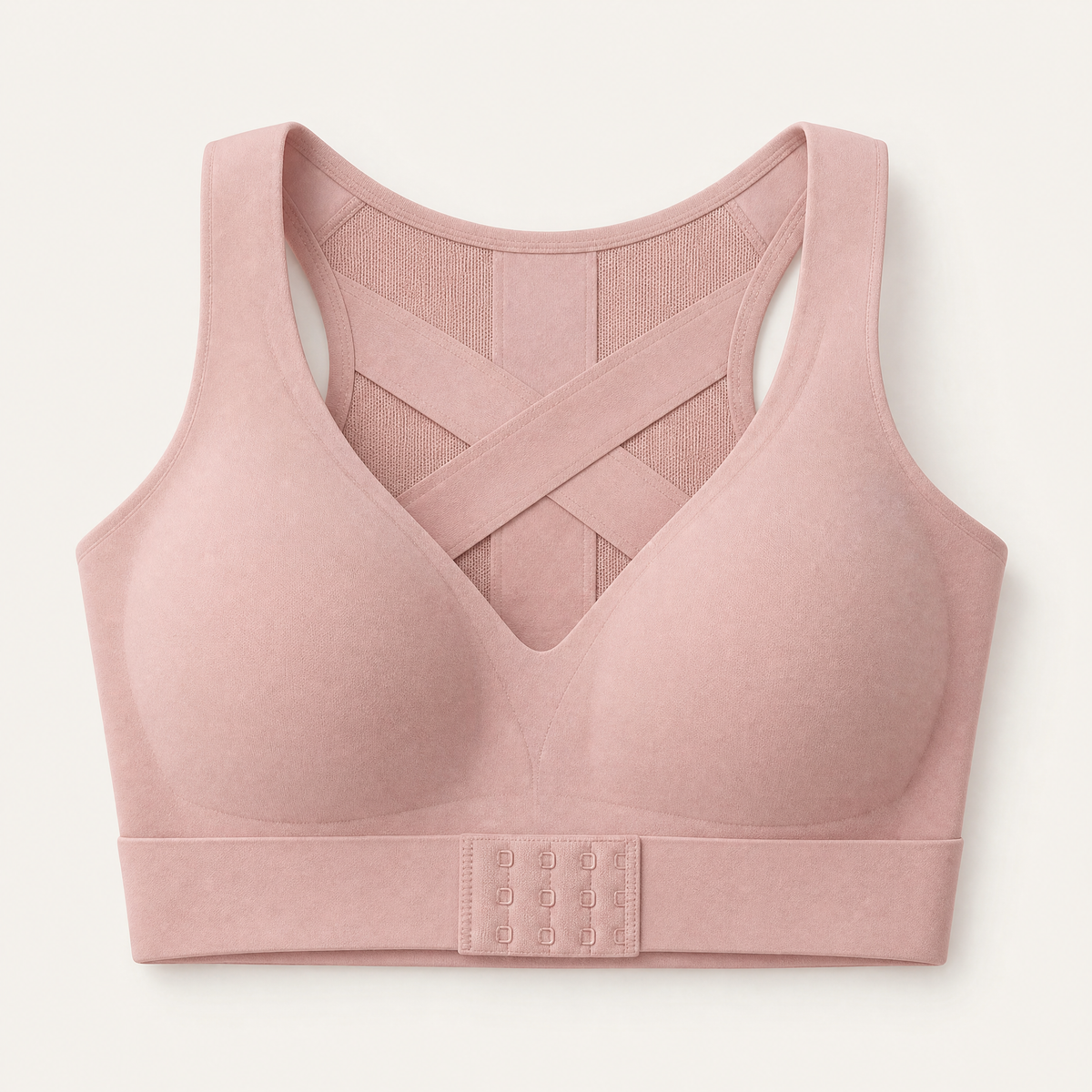 Baby Bubble Wireless Posture Corrector Lifting Bra in Soft Dusty Pink View 3